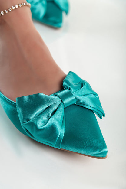 Scarpe con fiocco decorativo, blu