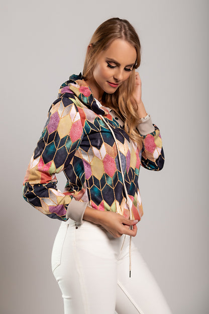 Maglietta maniche lunghe con stampa Cartama, rosa