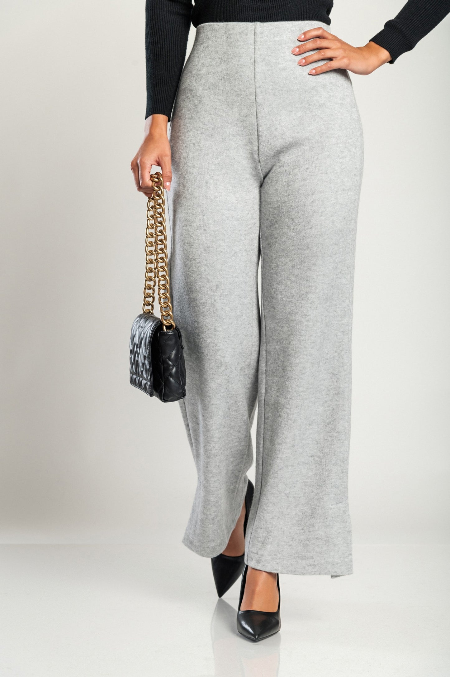 Pantaloni lunghi eleganti, bianchi