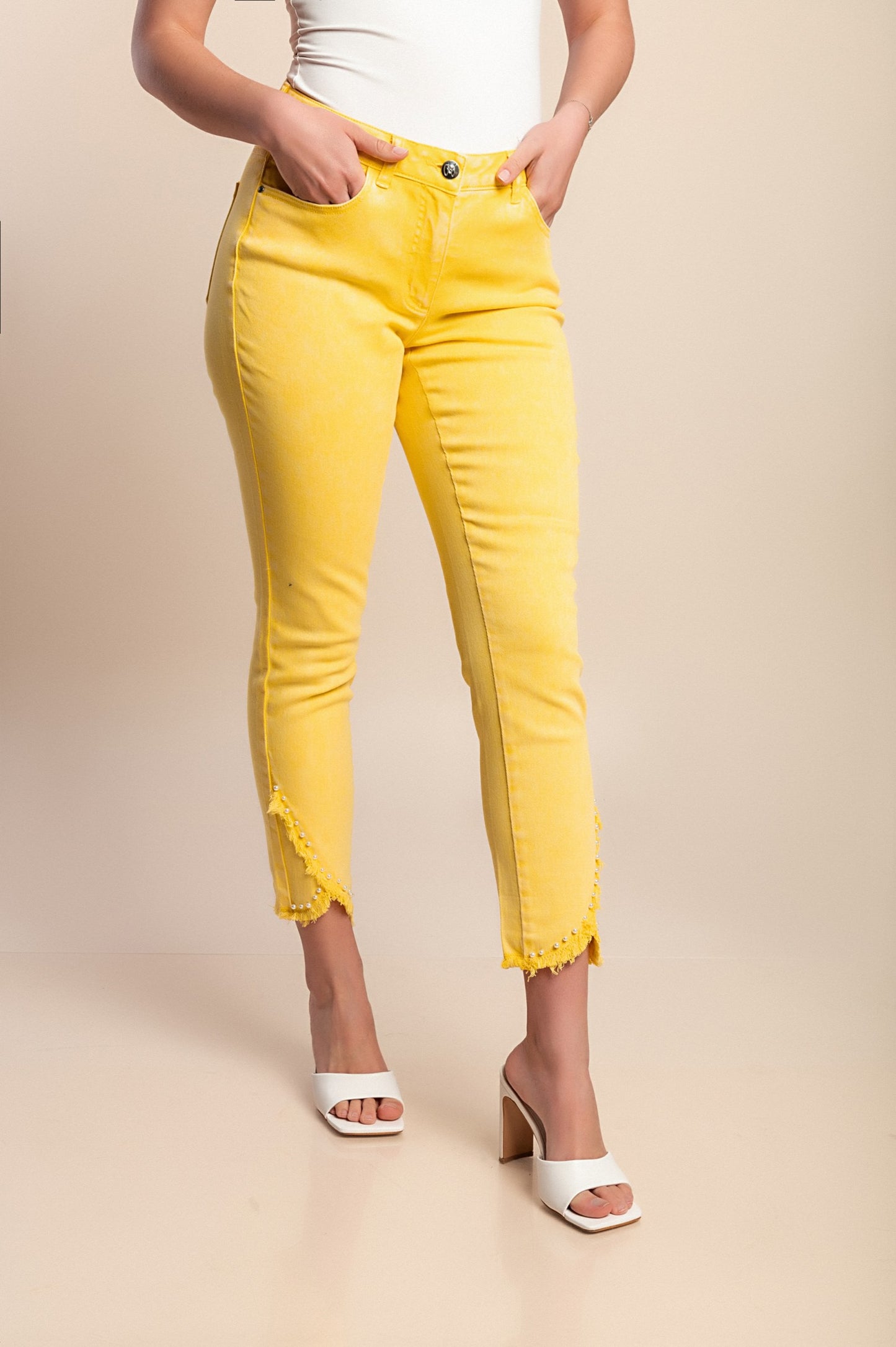 Pantaloni di cotone, gialli