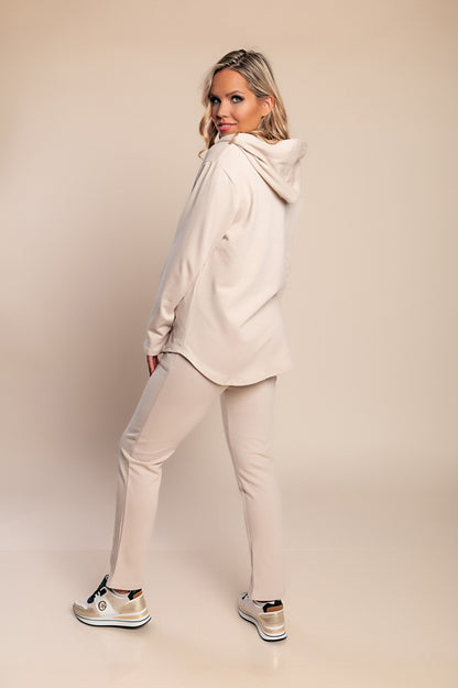 Completo tuta con zip, grigio chiaro