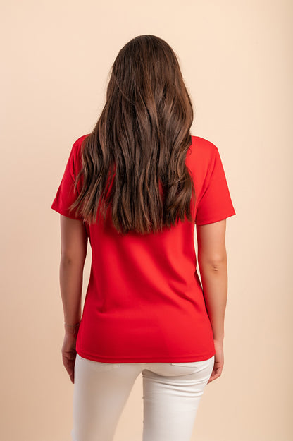 T-shirt a maniche corte in cotone, beige