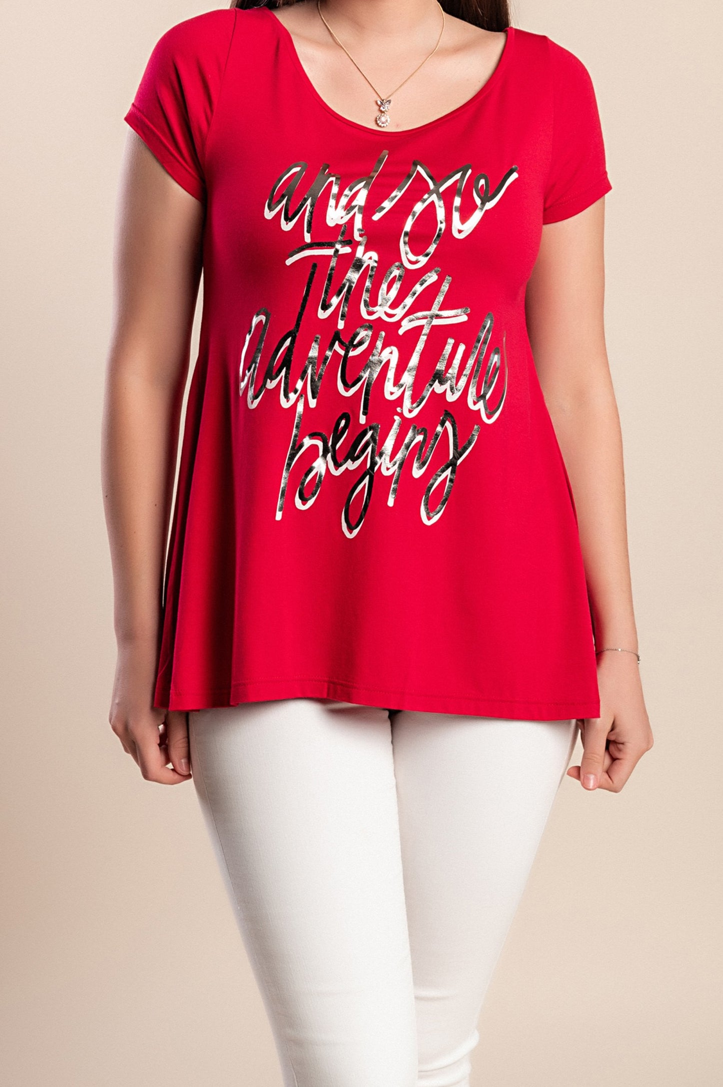 T-shirt stampata, blu