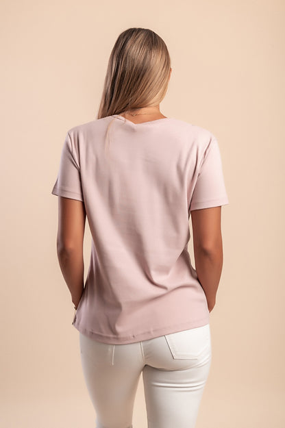 T-shirt in cotone con stampa, verde