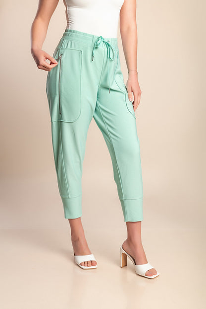 Pantaloni lunghi taglie forti, menta