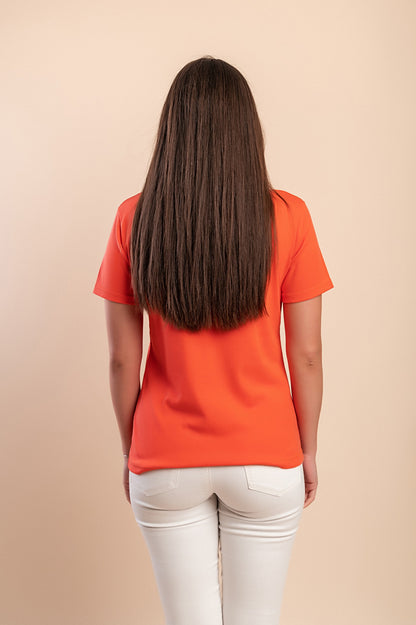 Maglietta di cotone, rossa