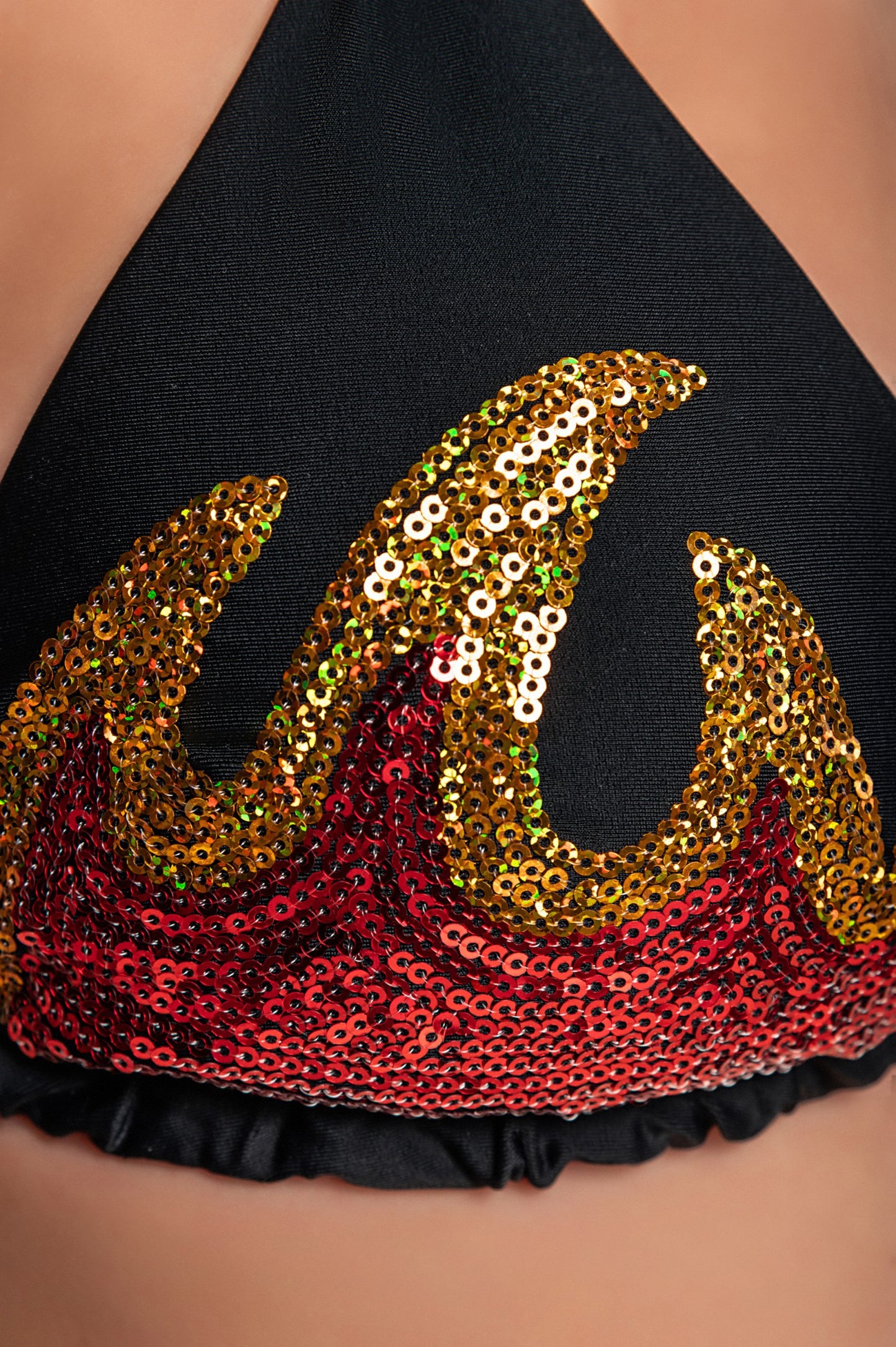 Costume da bagno bikini due pezzi, nero