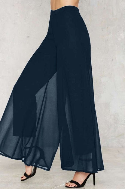 Pantaloni lunghi eleganti Veronna, neri