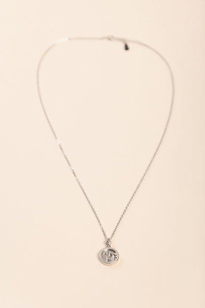 Collana con pendente, ACQUARIO, argento