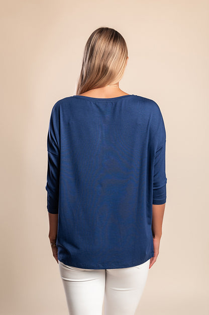 Maglietta a maniche 3/4, bianca