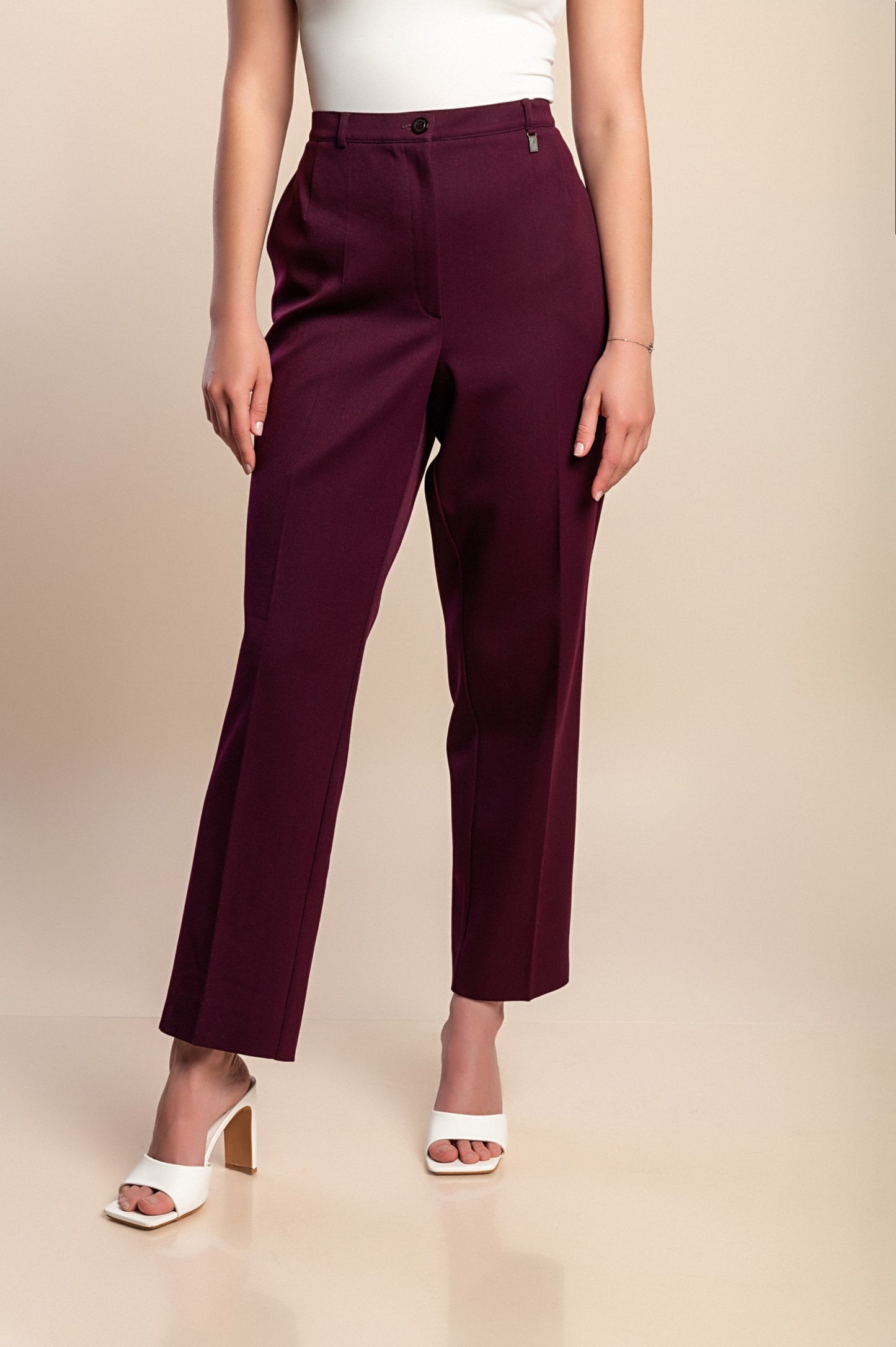 Pantaloni taglie forti, viola