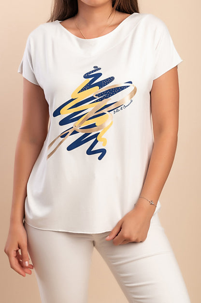 T-shirt stampata, bianca