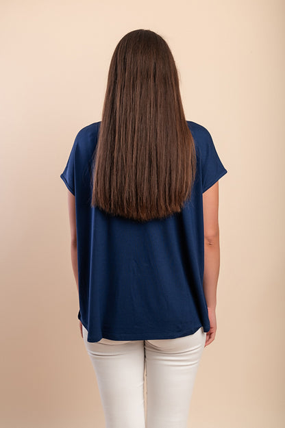 T-shirt stampata, blu