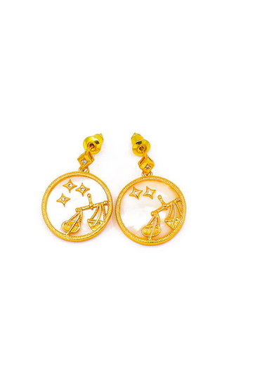 Orecchini rotondi, LIBRA, colore oro
