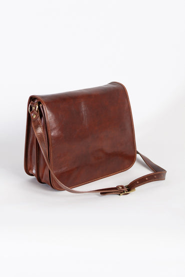 Borsa in pelle naturale Kyleigh, marrone