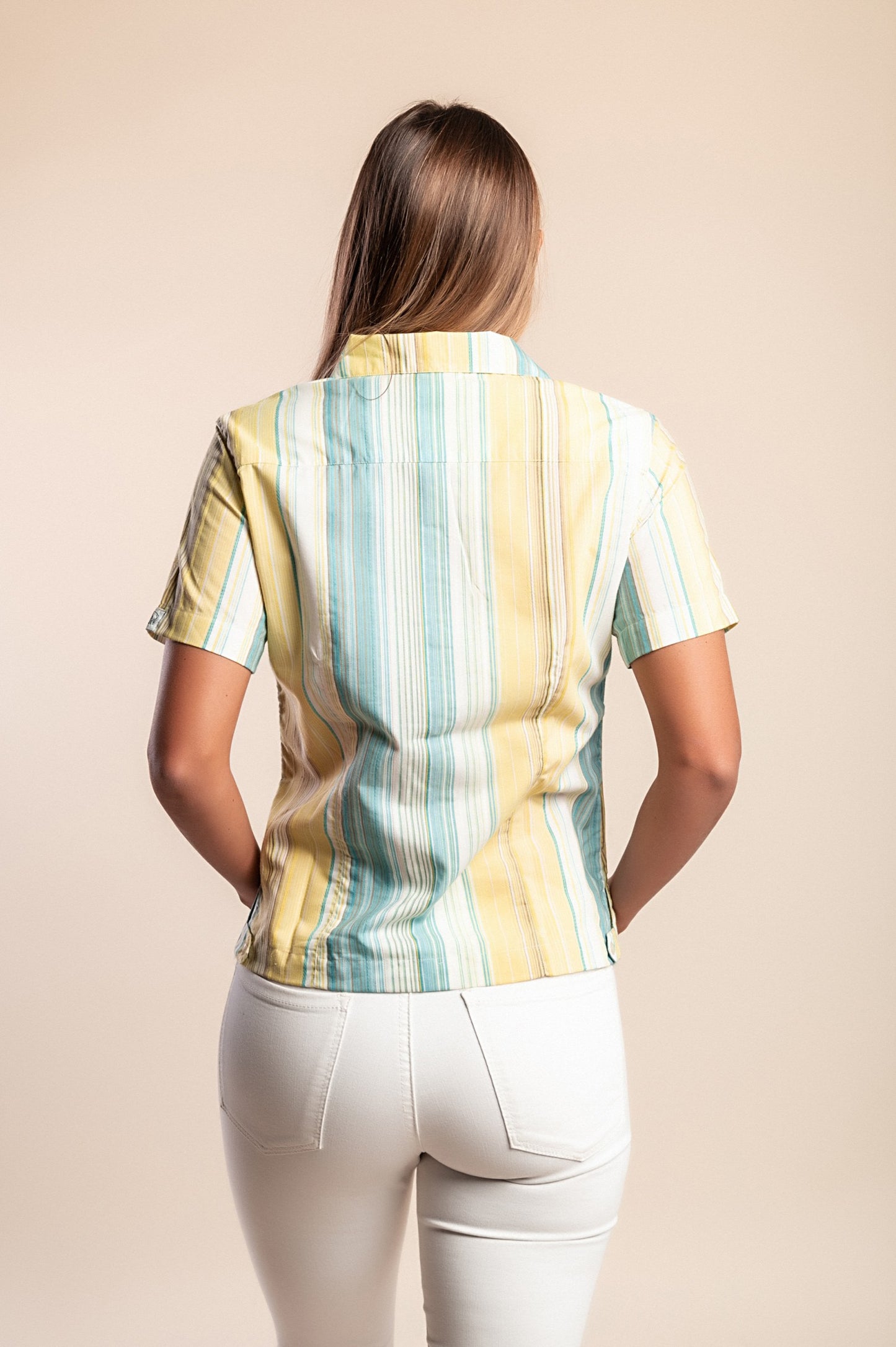 Camicia a righe, gialla