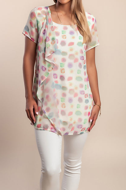 Camicetta stampata, bianca