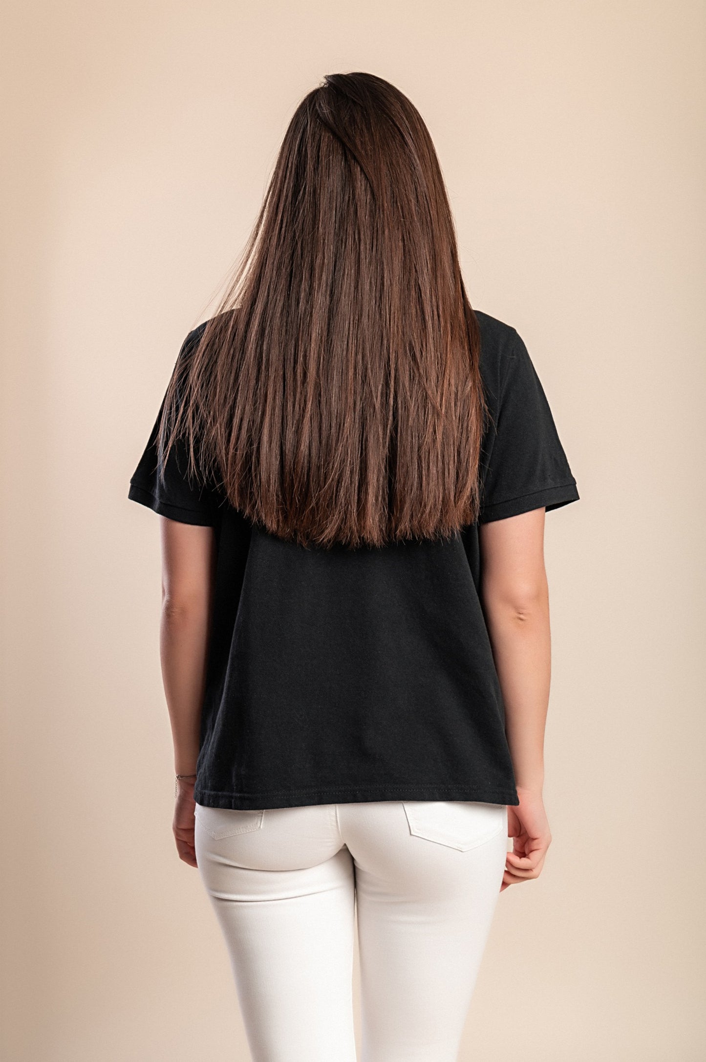 Polo in cotone, nera