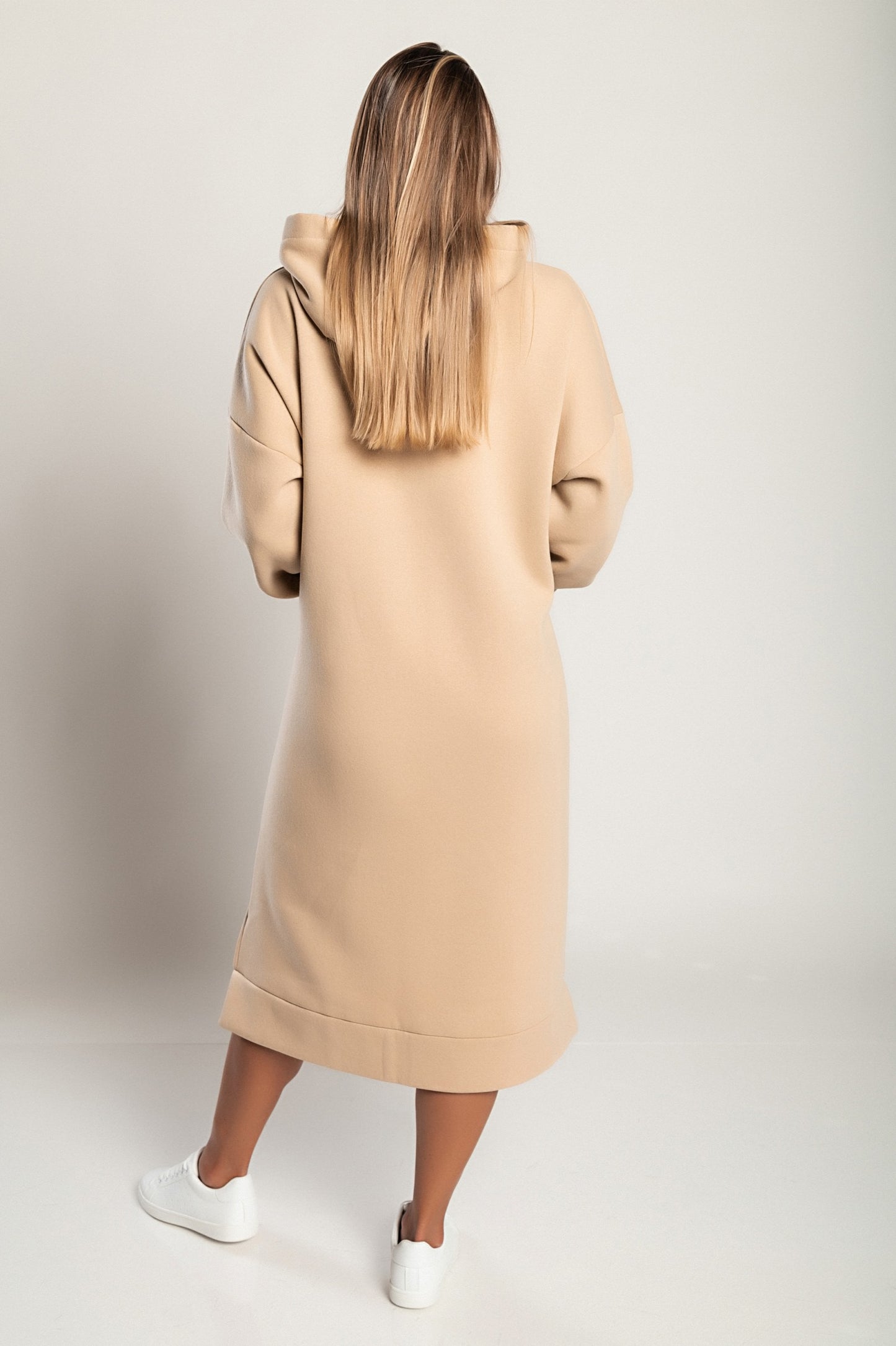 Abito midi in cotone, 18662, beige