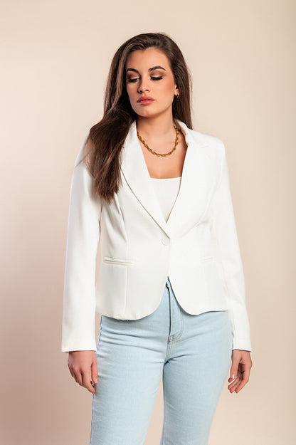 Blazer con scollo classico Softina, nero