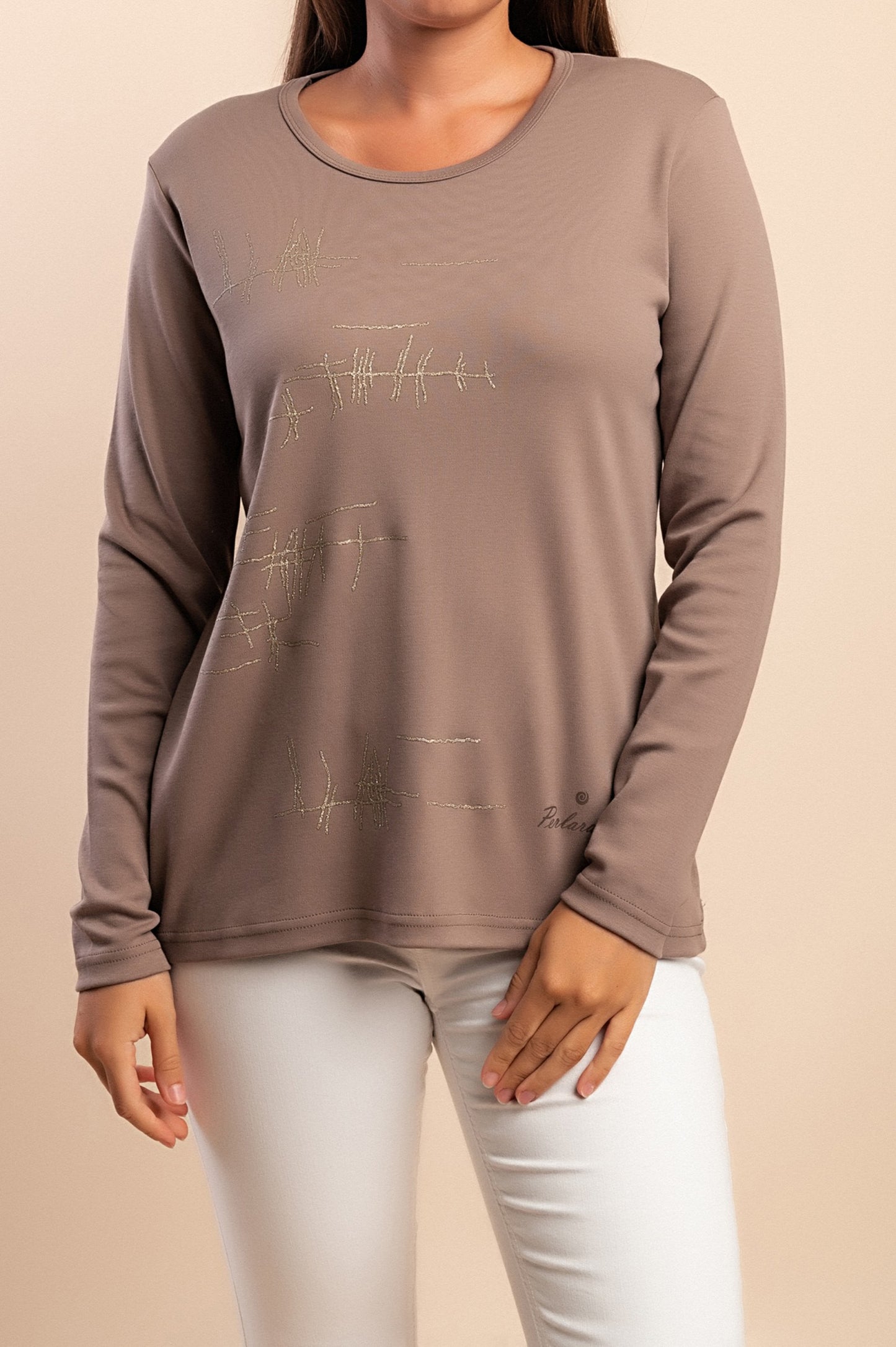 Maglia in cotone a maniche lunghe, menta