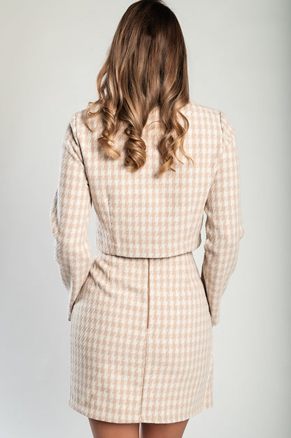 Giacca corta in tweed, beige