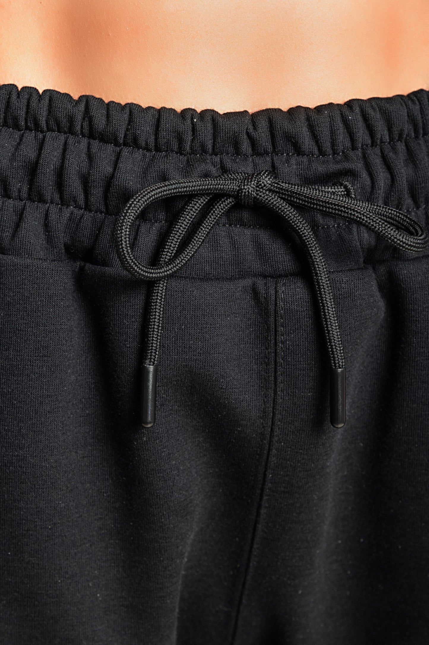 Tuta in cotone due pezzi, nera