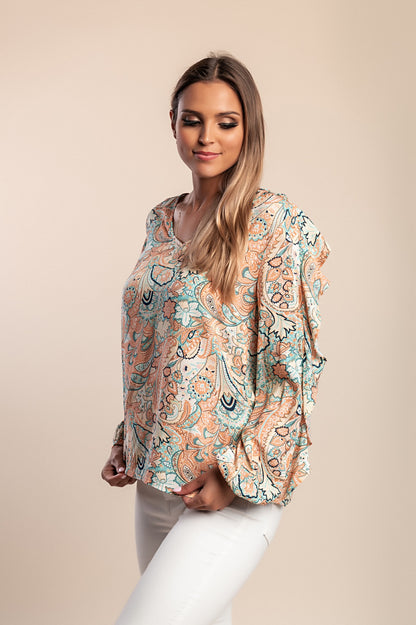 Camicetta stampata, albicocca