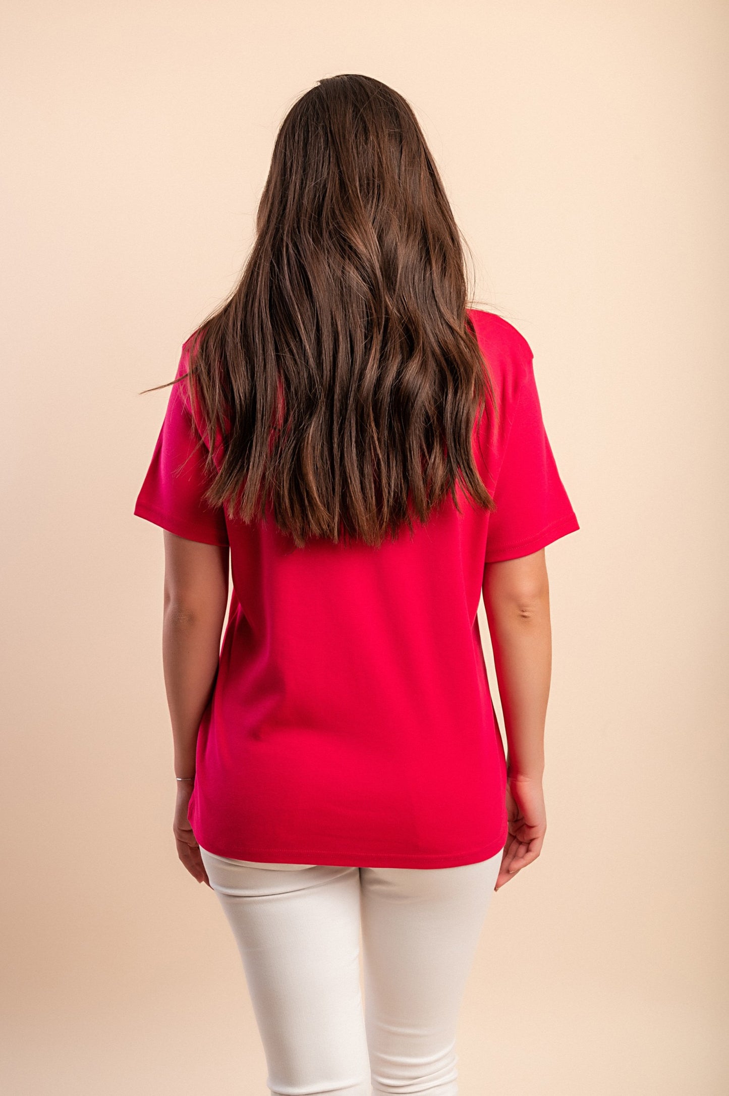 Camicia in cotone taglie forti con colletto, menta