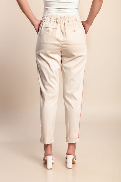 Pantaloni lunghi, crema