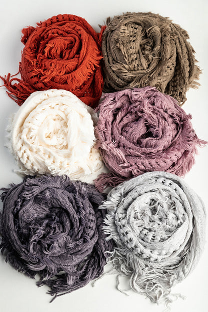 Set di 6 sciarpe, multicolori