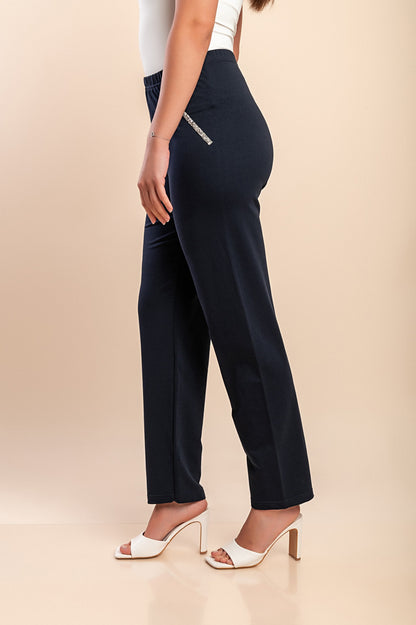 Pantaloni di cotone, blu scuro