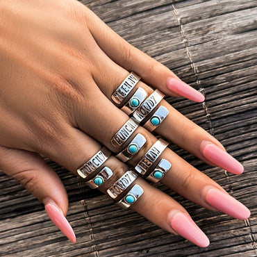 Set di anelli, colore argento