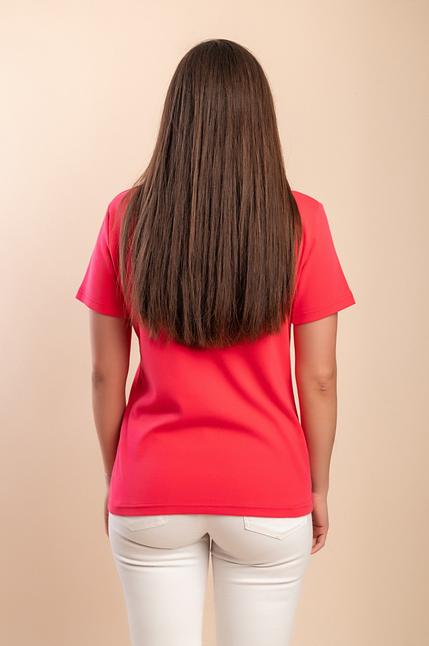 T-shirt in cotone con stampa, turchese