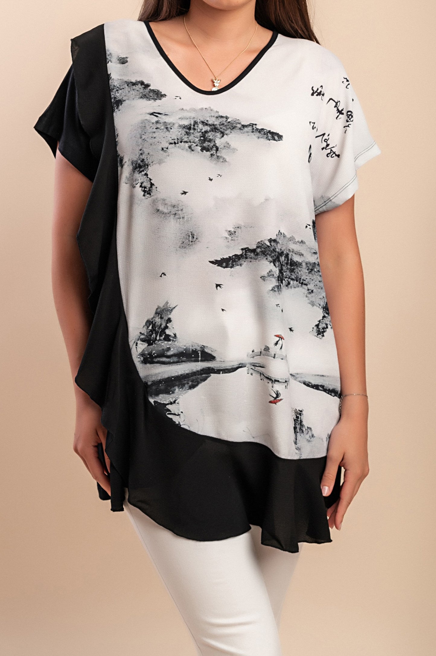 Tunica stampata, rossa