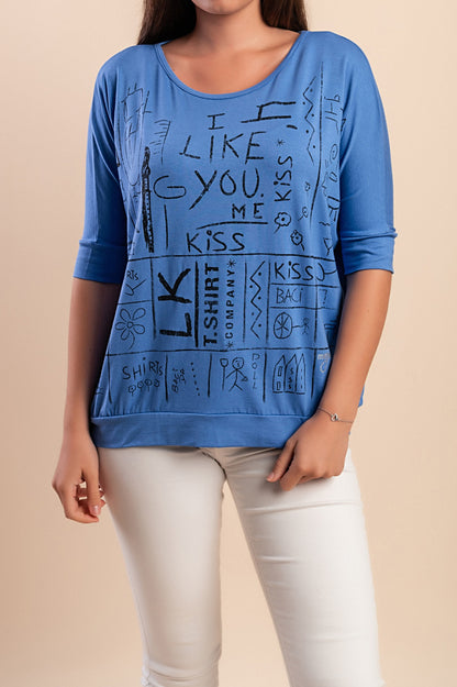 Maglietta con stampa, bianca