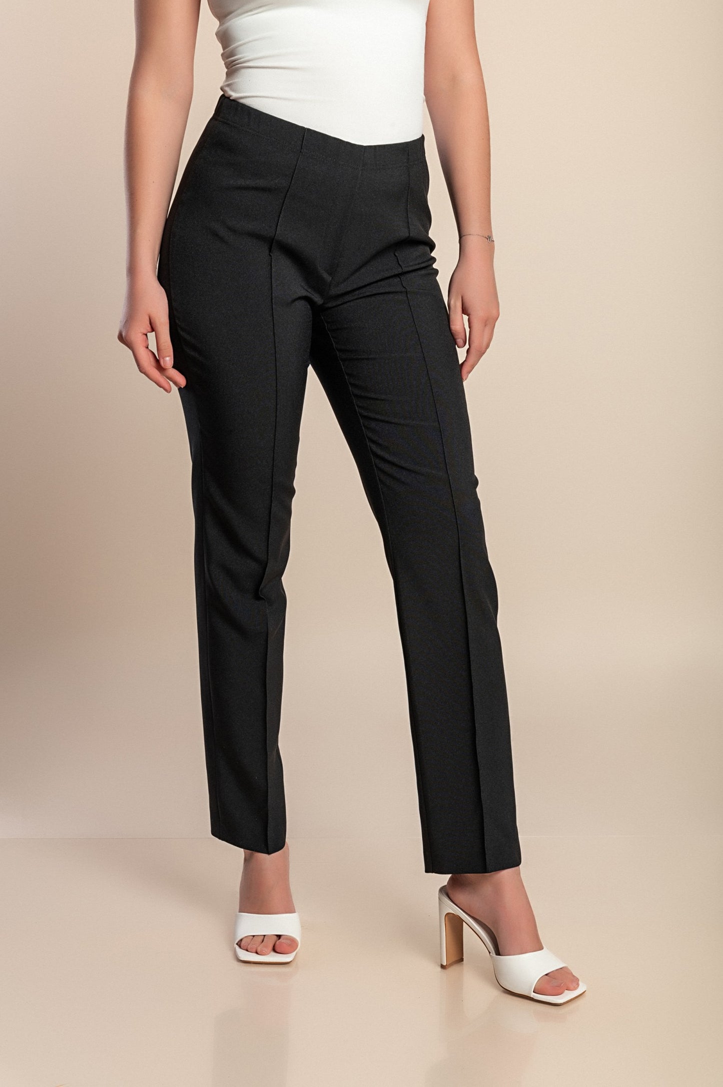 Pantaloni eleganti taglie forti, neri