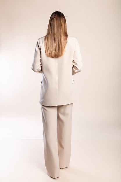 Completo giacca e pantaloni eleganti, rosa chiaro