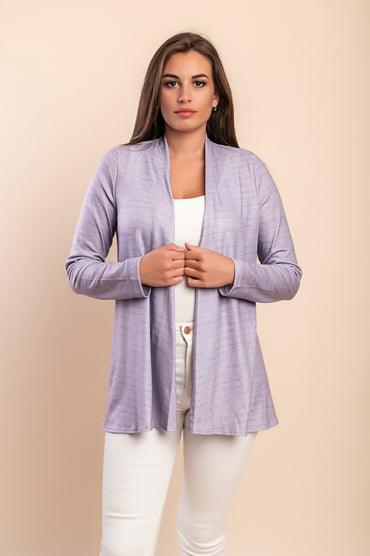 Cardigan a maniche lunghe, lilla