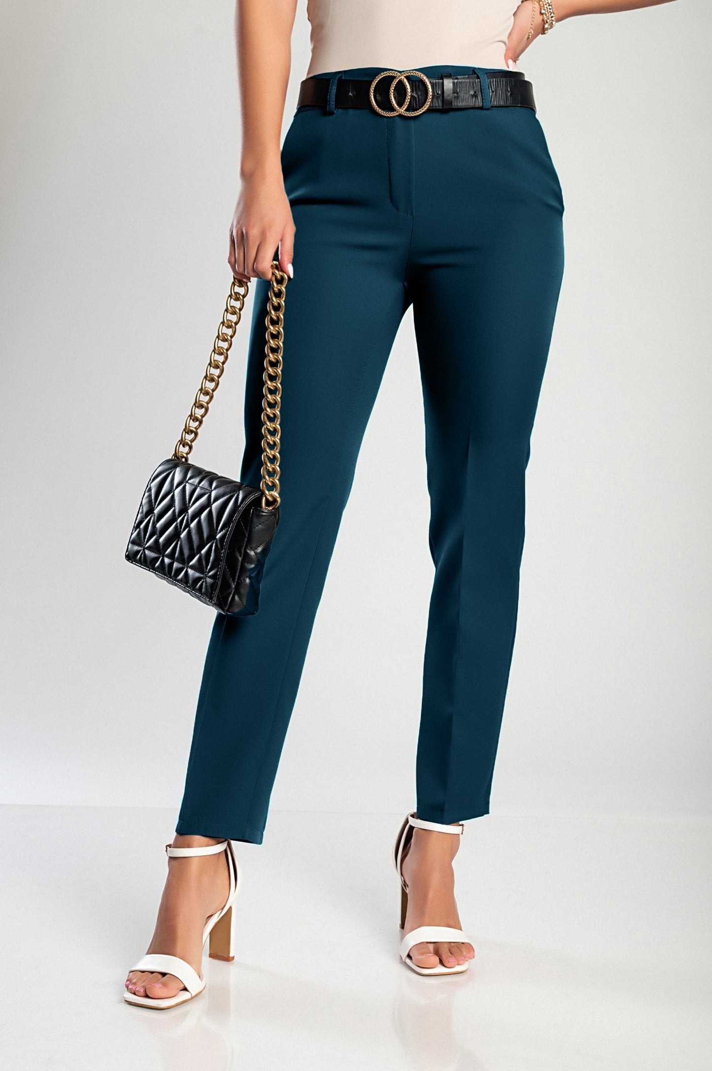 Pantaloni lunghi eleganti, cammello