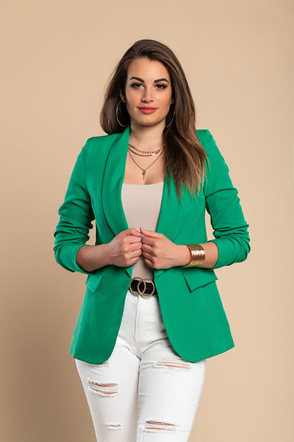Blazer lungo con scollatura classica Turina, nero