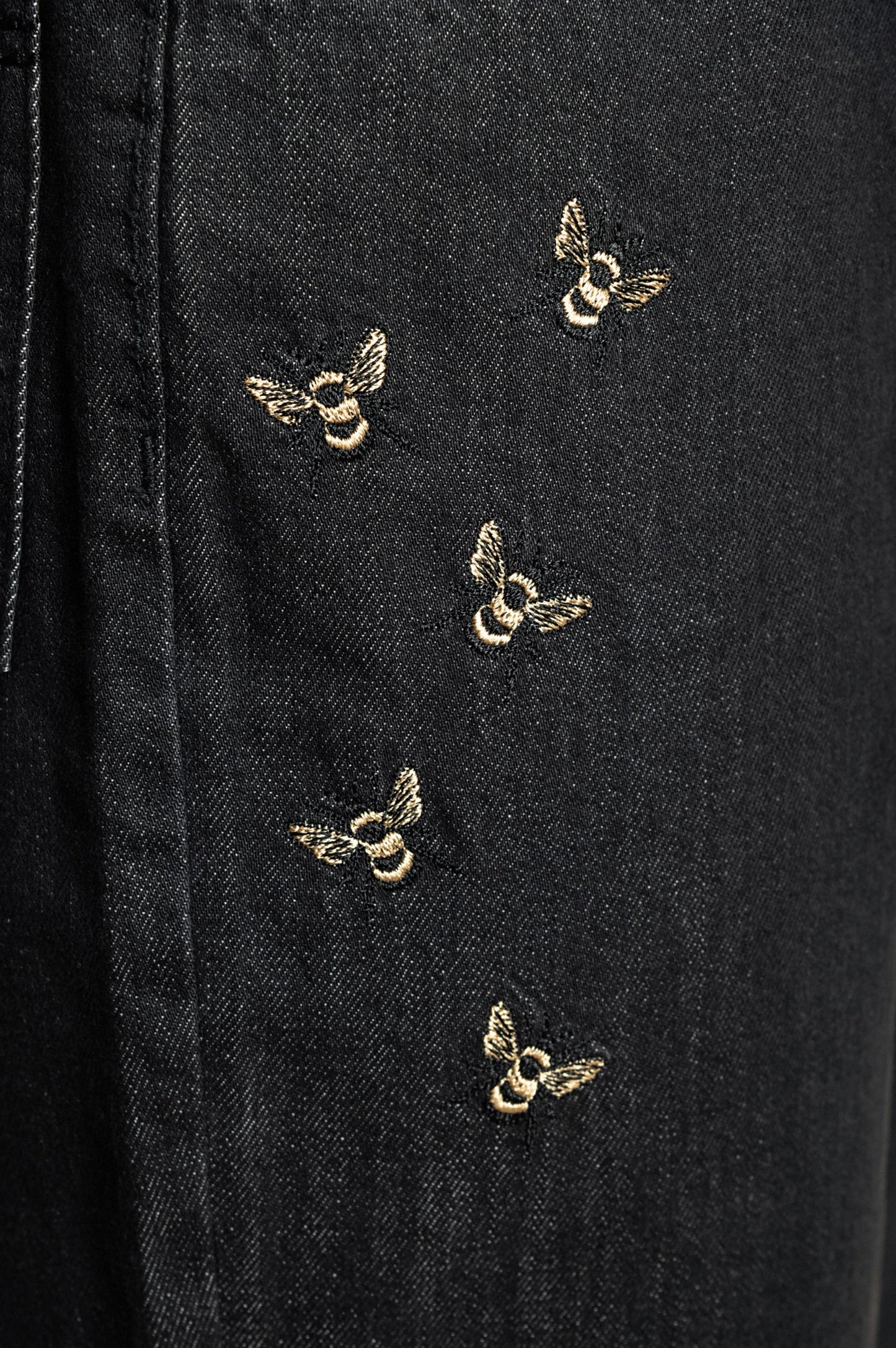 Jeans 7/8 con spacchi, neri