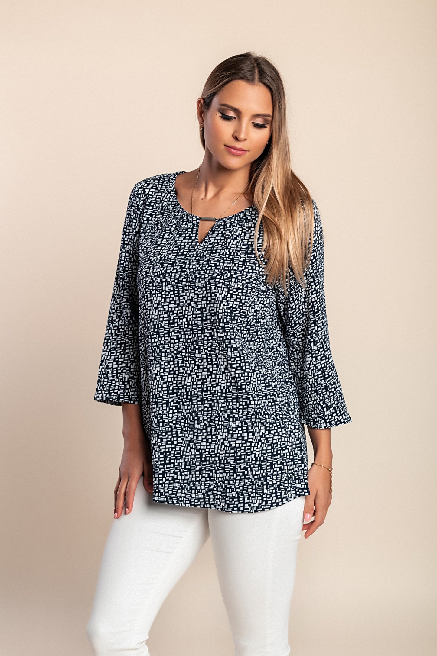 Camicetta ampia, blu scuro