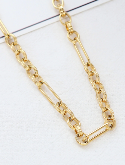 Collana a forma di catena, ART2093, colore oro