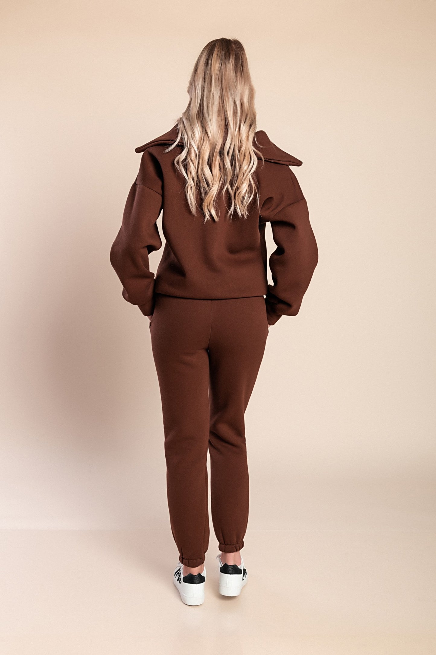 Completo tuta in cotone, marrone