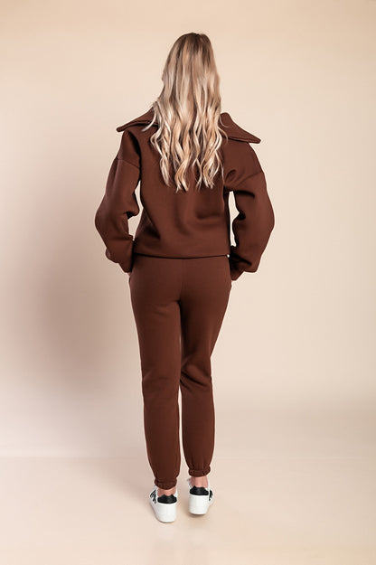 Completo tuta in cotone, marrone