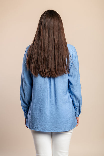 Camicetta taglie forti, azzurra