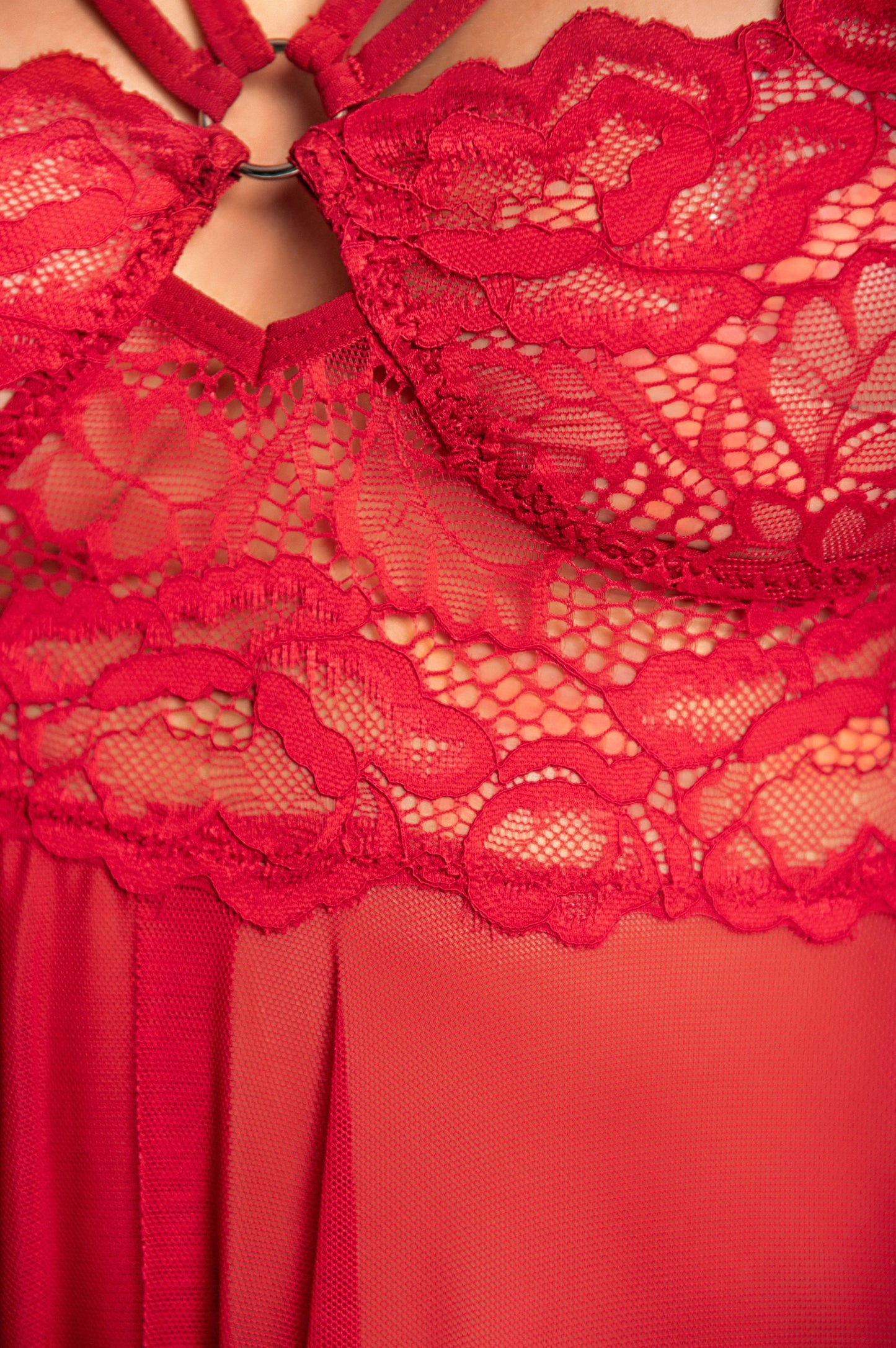 Intimo in pizzo Coban, rosso