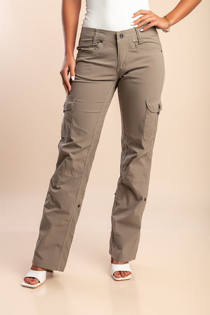Pantaloni cargo in cotone, oliva