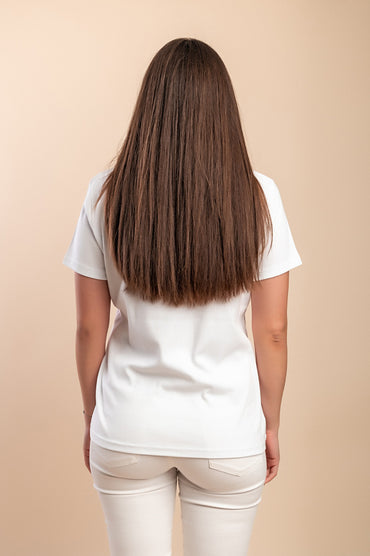 T-shirt in cotone con stampa, bianca